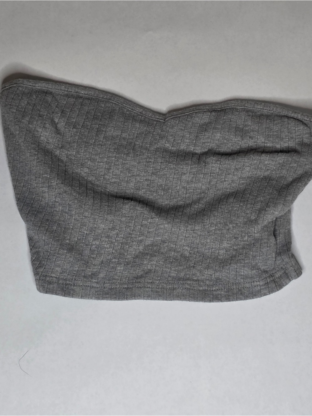 Gray Ribbed Knit Women's Skirt
